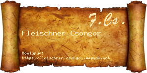 Fleischner Csongor névjegykártya