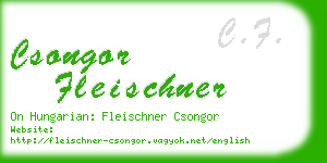 csongor fleischner business card